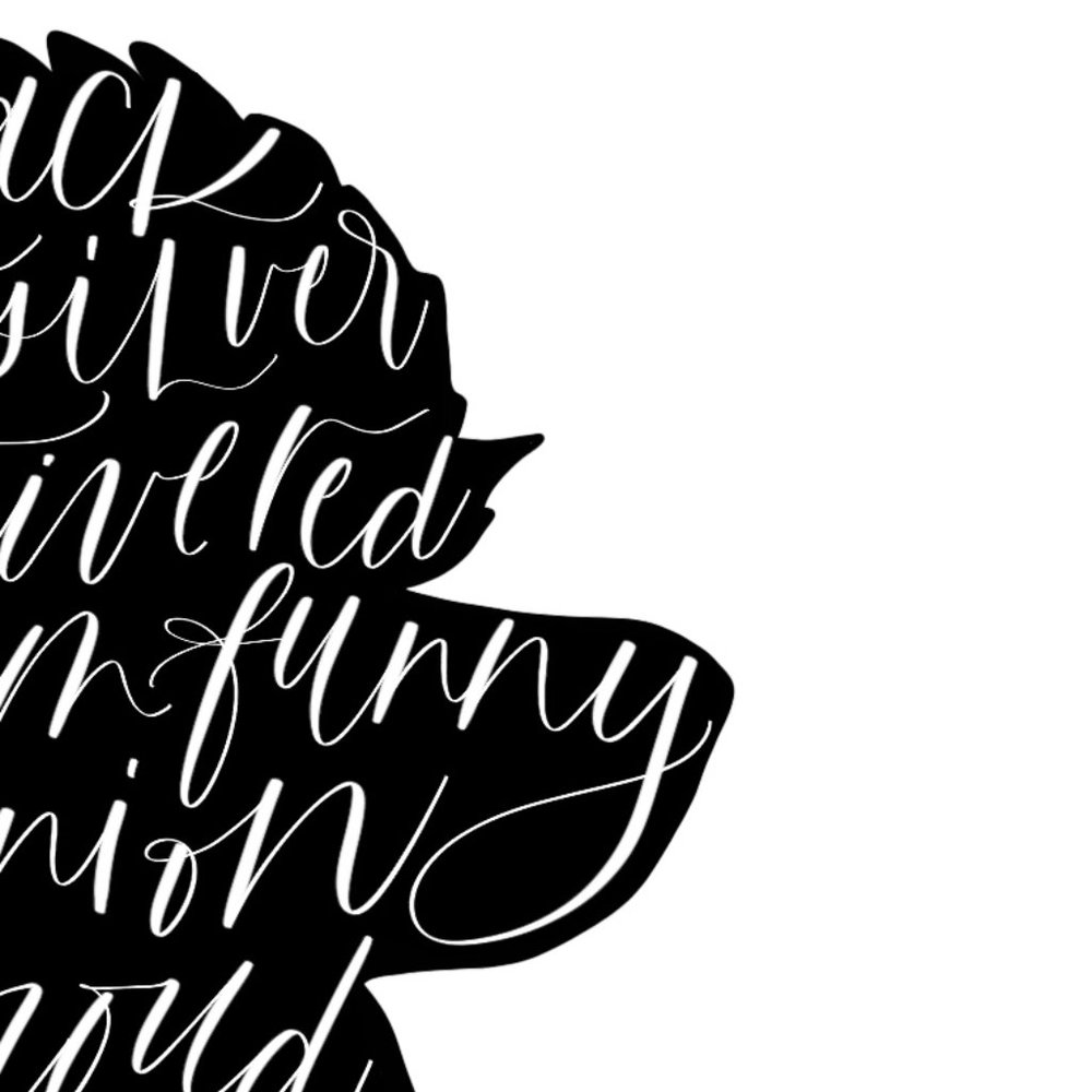 Poodle Breed Word Art - Picture 4 of 4